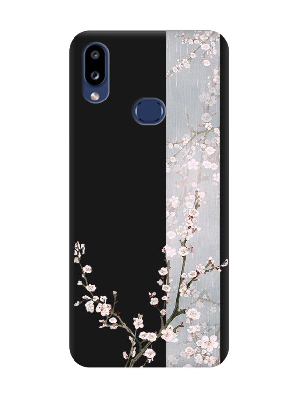 Матовий чорний чохол на Samsung Galaxy A10ѕ A107 :: Квітуча сакура (принт 285)
