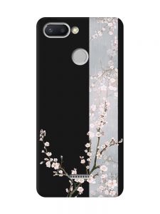 Матовий чорний чохол на Xiaomi Redmi 6 :: Квітуча сакура (принт 285)