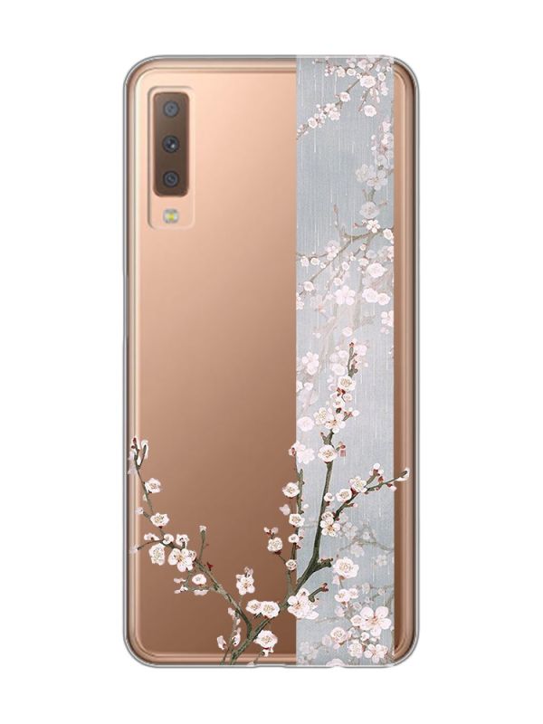 Прозорий чохол на Samsung Galaxy A7(2018) A750 :: Квітуча сакура (принт 285)