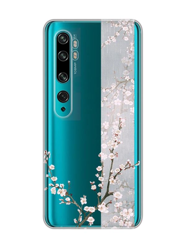 Прозорий чохол на Xiaomi Mi Note 10/Note 10 Pro :: Квітуча сакура (принт 285)