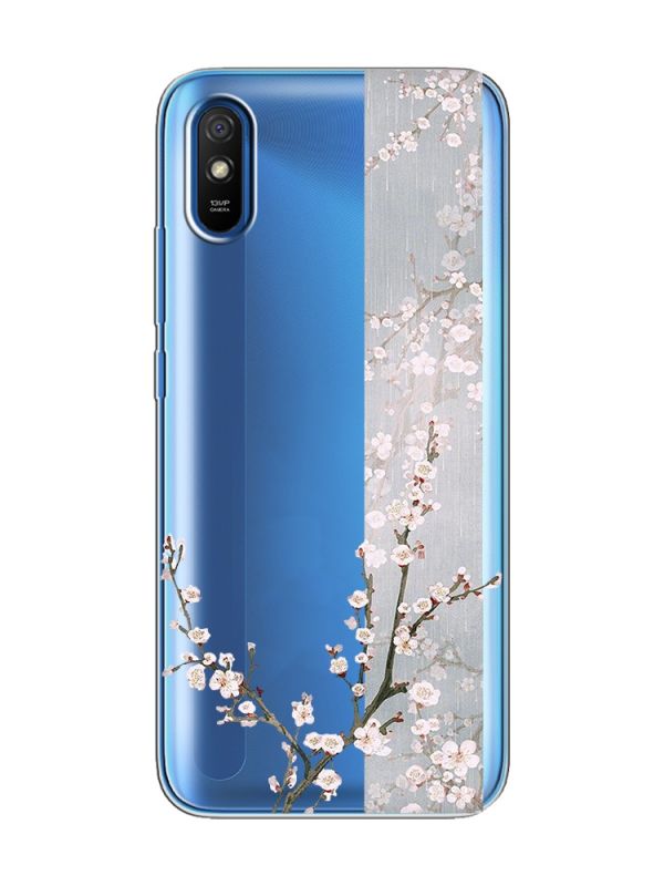 Прозорий чохол на Xiaomi Redmi 9A  :: Квітуча сакура (принт 285)
