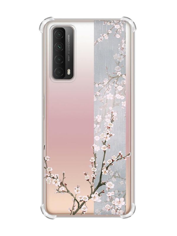 Чохол з потовщеними кутами на Huawei P Smart 2021 :: Квітуча сакура (принт 285)
