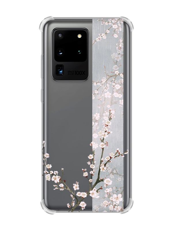 Чохол з потовщеними кутами на Samsung Galaxy S20 Ultra :: Квітуча сакура (принт 285)