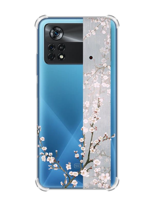 Чохол з потовщеними кутами на Xiaomi Poco X4 Pro 5G :: Квітуча сакура (принт 285)