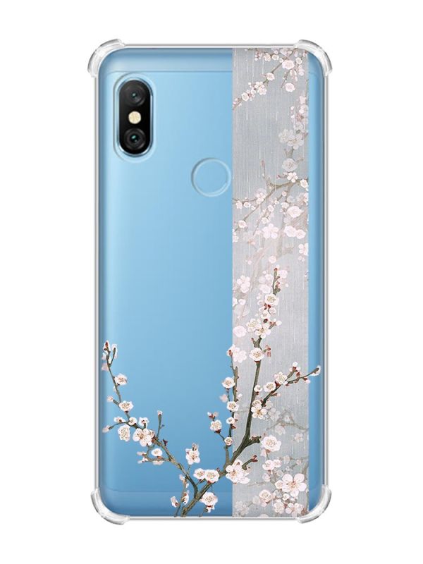 Чохол з потовщеними кутами на Xiaomi Redmi Note 6 Pro :: Квітуча сакура (принт 285)