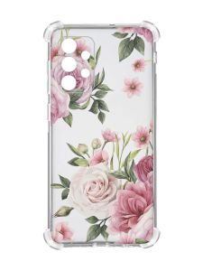 Чохол із потовщеними кутами на Oppo A72 5G :: Рожеві квіти (принт 287)