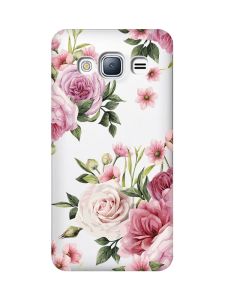 Прозорий чохол на Samsung Galaxy J3 2016 (J310) :: Рожеві квіти (принт 287)