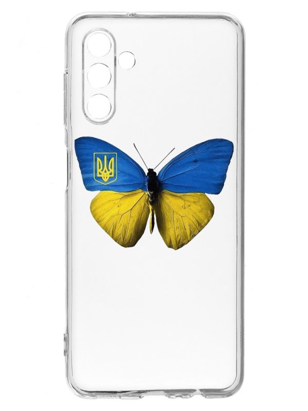 Прозорий чохол на Samsung A04s/A13 5G :: Метелик Україна (принт 255)