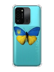 Чохол з потовщеними кутами на TECNO Spark Go 2022 :: Метелик Україна (принт 255)
