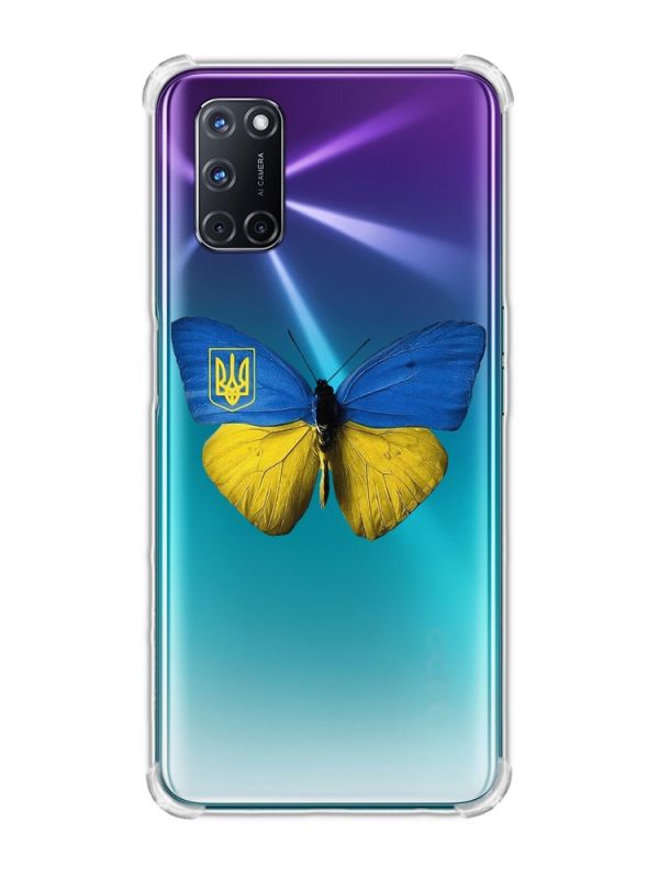 Чохол з потовщеними кутами на Oppo A52/A72/A92 :: Метелик Україна (принт 255)