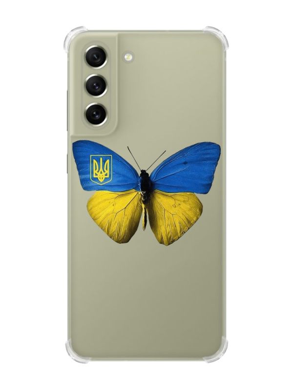 Чохол із потовщеними кутами на Samsung S21 FE :: Метелик Україна (принт 255)