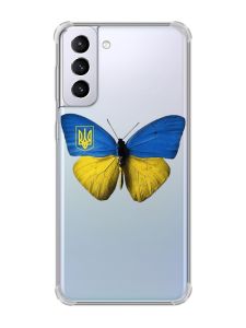 Чохол з потовщеними кутами на Samsung Galaxy S21 Plus :: Метелик Україна (принт 255)
