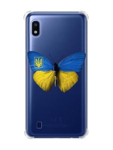 Чохол з потовщеними кутами на Samsung Galaxy A10 (2019)/A105 :: Метелик Україна (принт 255)