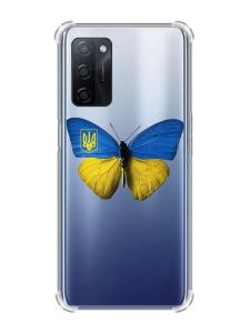 Чохол з потовщеними кутами на Oppo A55 :: Метелик Україна (принт 255)