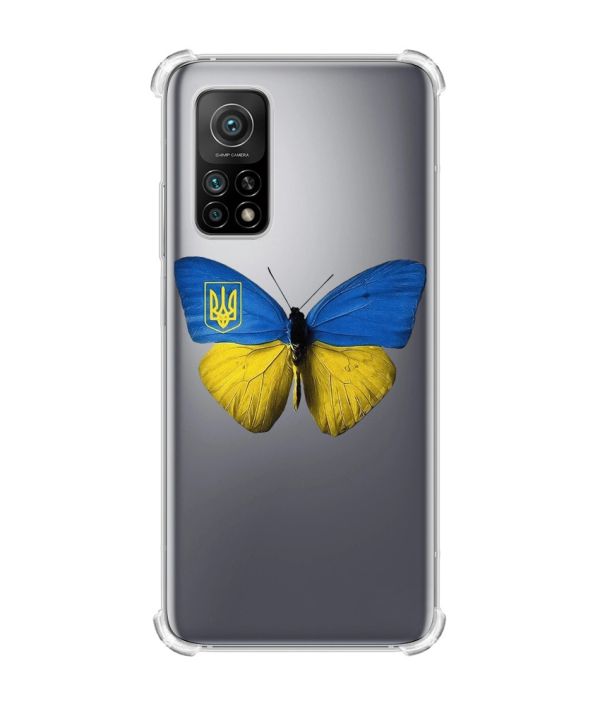 Чохол з потовщеними кутами для Xiaomi Mi 10T/Mi 10T Pro :: Метелик Україна (принт 255)