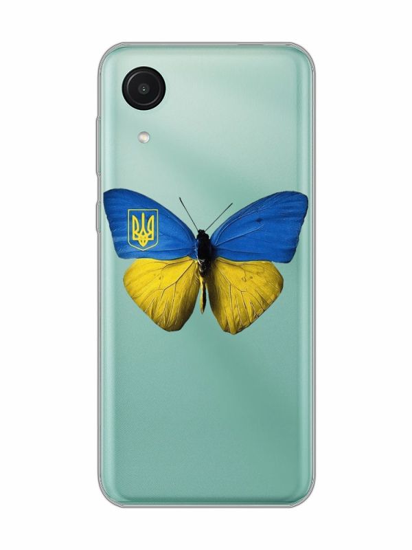 Прозорий чохол на Samsung Galaxy A03 Core / A032 :: Метелик Україна (принт 255)