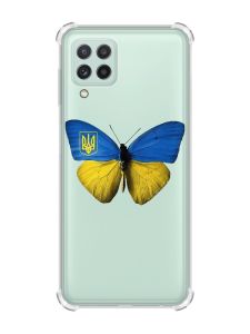 Чохол з потовщеними кутами на Samsung Galaxy A22 4G/M32/M22 :: Метелик Україна (принт 255)