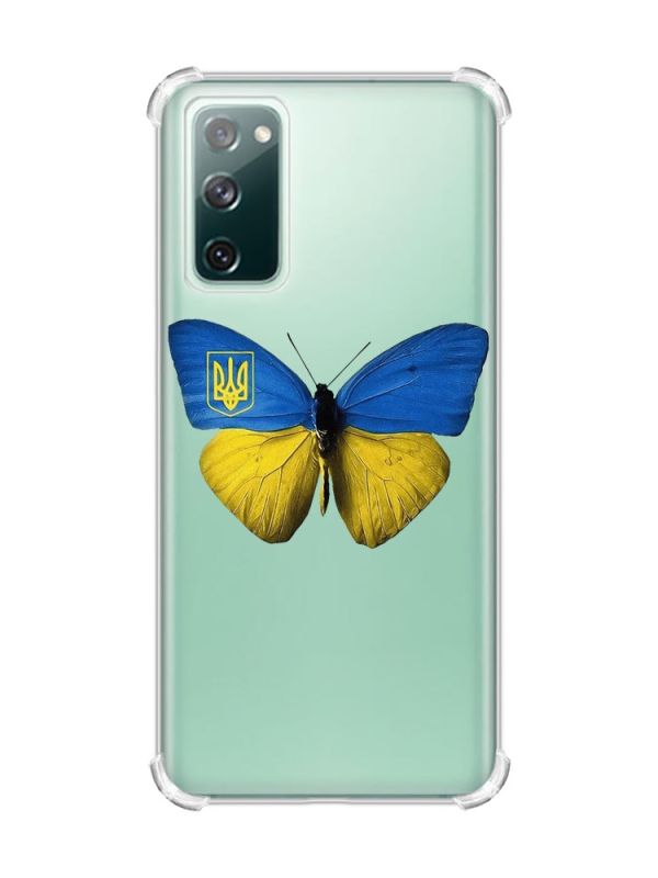 Чохол з потовщеними кутами на Galaxy S20 FE :: Метелик Україна (принт 255)