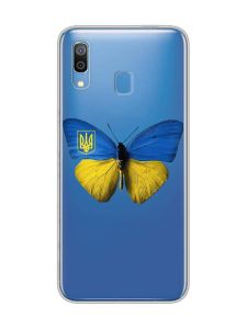Прозорий чохол для Samsung Galaxy A30 (2019)/A20 (2019) :: Метелик Україна (принт 255)