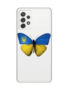 Прозорий чохол на Samsung Galaxy A72/A725 :: Метелик Україна (принт 255)
