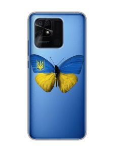 Прозорий чохол на Xiaomi Redmi 10C :: Метелик Україна (принт 255)