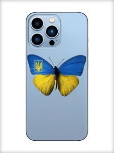 Прозорий чохол на Apple iPhone 13 Pro Max :: Метелик Україна (принт 255)