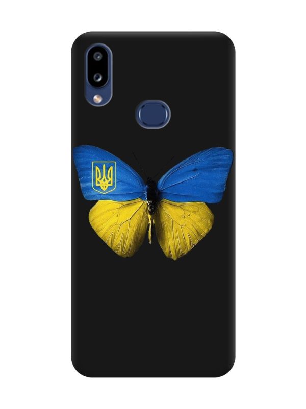 Матовий чорний чохол на Samsung Galaxy A10ѕ A107 :: Метелик Україна (принт 255)