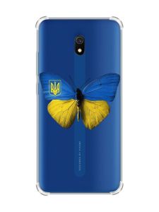 Чохол з потовщеними кутами на Xiaomi Redmi 8A :: Метелик Україна (принт 255)