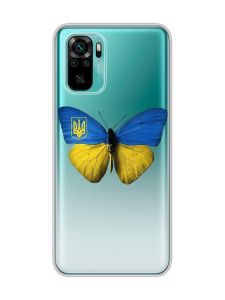 Прозорий чохол на Xiaomi Redmi Note 10 / Note 10s  :: Метелик Україна (принт 255)