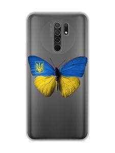 Прозорий чохол на Xiaomi Redmi 9 :: Метелик Україна (принт 255)