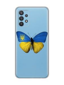 Прозорий чохол на Samsung Galaxy A32 :: Метелик Україна (принт 255)