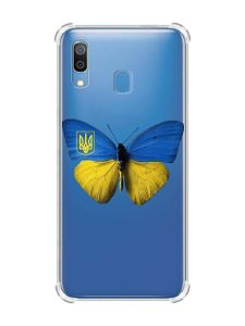 Чохол з потовщеними кутами на Samsung Galaxy A30 (2019) / A20 (2019) :: Метелик Україна (принт 255)