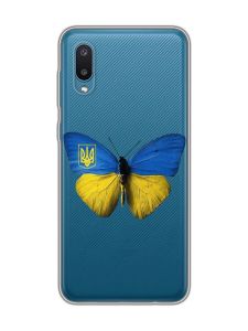 Прозорий чохол на Samsung Galaxy A02/A022 (2021) :: Метелик Україна (принт 255)