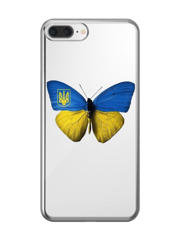 Прозорий чохол на iPhone 7 Plus/8 Plus :: Метелик Україна (принт 255)