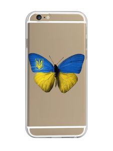 Прозорий чохол на iPhone 6/6s :: Метелик Україна (принт 255)