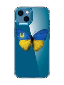 Прозорий чохол для iPhone 13 mini :: Метелик Україна (принт 255)