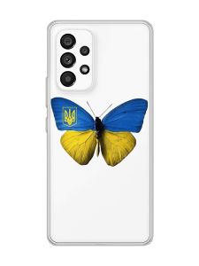 Прозорий чохол на Samsung Galaxy A53  :: Метелик Україна (принт 255)