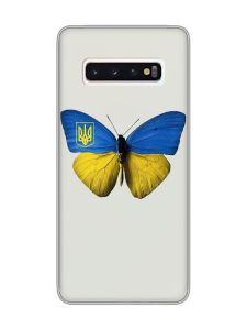 Прозорий чохол на Samsung Galaxy S10 :: Метелик Україна (принт 255)