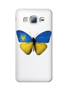 Прозорий чохол на Samsung Galaxy J3 2016 (J310) :: Метелик Україна (принт 255)