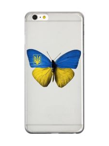 Прозорий чохол на iPhone 6+/6 Plus :: Метелик Україна (принт 255)