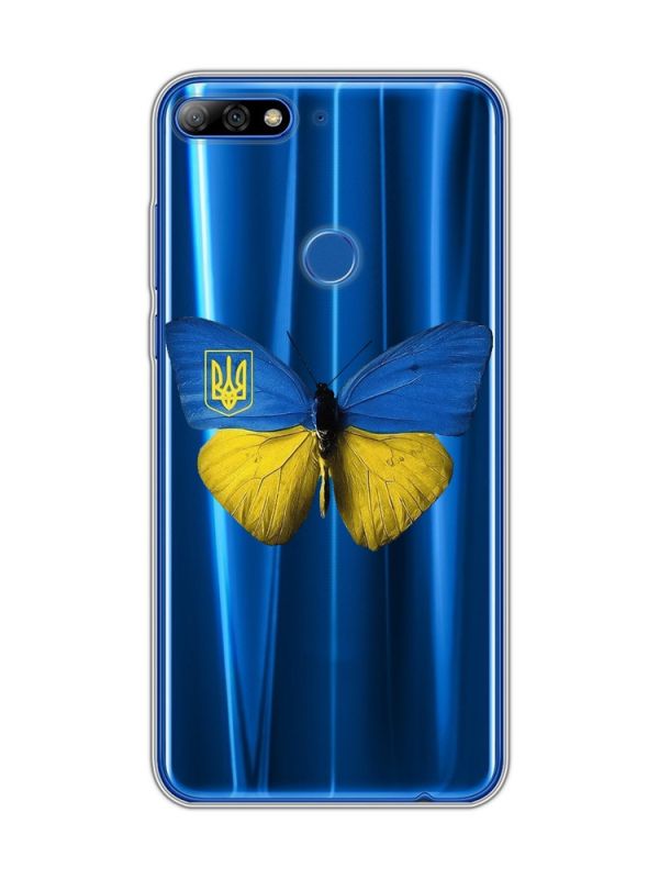 Прозорий чохол на Huawei Y7 2018 / Y7 prime 2018 :: Метелик Україна (принт 255)