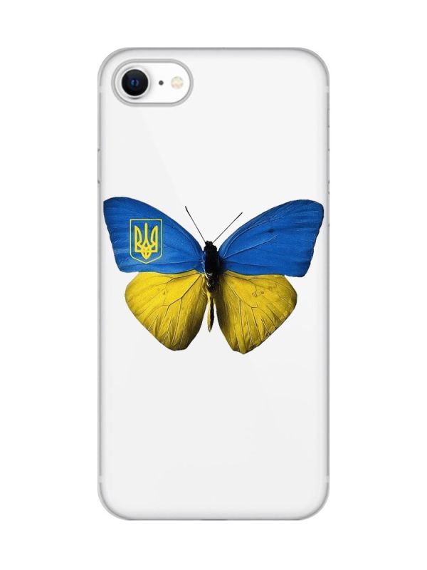 Прозорий чохол на iPhone SE 2020 :: Метелик Україна (принт 255)