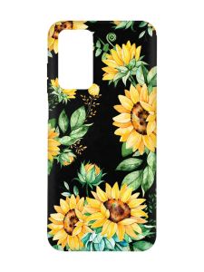 Матовий чорний чохол на Xiaomi Redmi Note 11 4G :: Соняхи (принт 288)