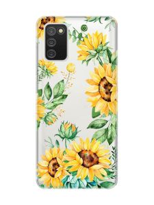 Прозорий чохол для Samsung Galaxy A02s :: Соняхи (принт 288)