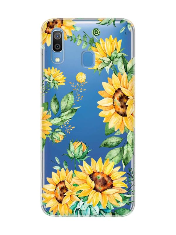 Прозорий чохол для Samsung Galaxy A30 (2019)/A20 (2019) :: Соняхи (принт 288)