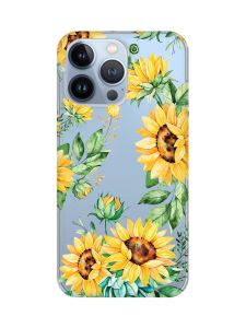 Прозорий чохол на Apple iPhone 13 Pro :: Соняхи (принт 288)