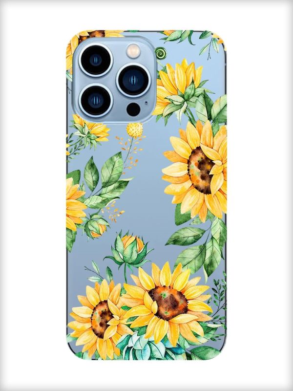 Прозорий чохол на Apple iPhone 13 Pro Max :: Соняхи (принт 288)