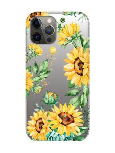 Прозорий чохол на iPhone 12 Pro Max :: Соняхи (принт 288)