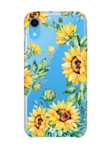 Прозорий чохол на iPhone XR :: Соняхи (принт 288)