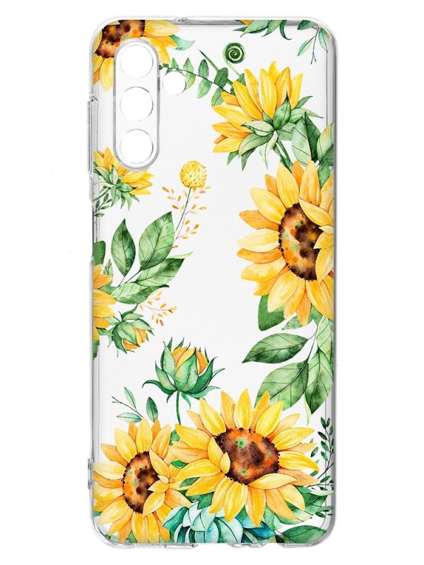 Прозорий чохол на Samsung A04s/A13 5G :: Соняхи (принт 288)